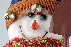 Christmas snowman on white background