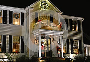 Christmas Soldiers Guard the Front of this Luxury Home