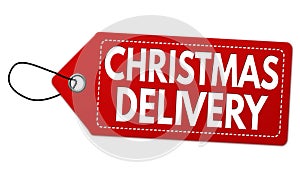 Christmas special delivery label or price tag