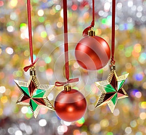 Christmas spheres and stars