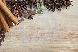 Christmas spices and baking ingredients