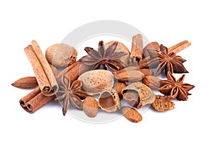 Christmas spices and nuts