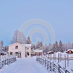 Christmas spirit at the open-air museum HÃ¤gnan in Gammelstad