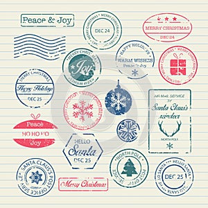 Christmas stamps set