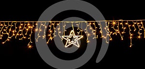 Christmas star as a part of holiday decoration