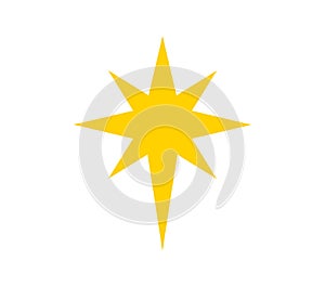 Christmas star of Bethlehem symbol