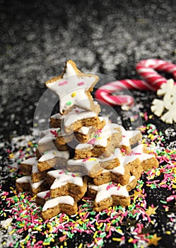 Christmas star cookies tree