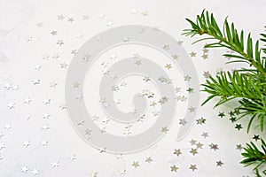 Christmas Star with copy space for your text on a white background