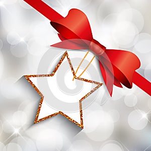 Christmas star label background