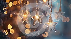 The Christmas star lights.AI generated image
