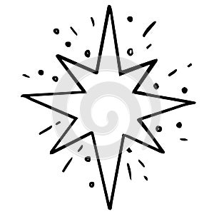 Christmas star. Symbol of holy Christmas and New Year