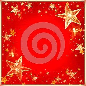 Christmas stars red background wallpaper