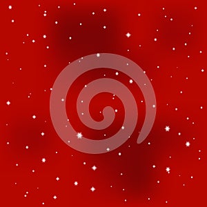 Christmas stars sky. red seamless background. Eps 10. Vector illustration.