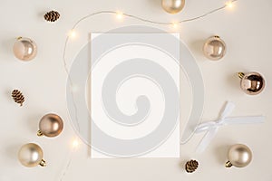 Christmas stationery mockup.