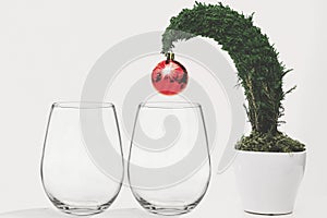 Christmas Stemless wine glass Mockup