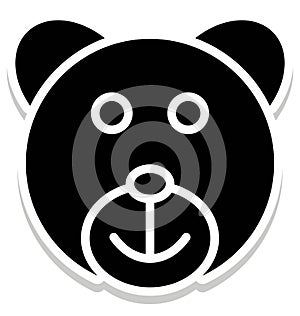 Teddy, teddy bear Isolated Vector Icon that can be easily modified or edit in any style
