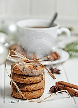 Christmas still life with biscuits