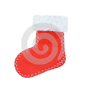 Christmas stocking isolated on white