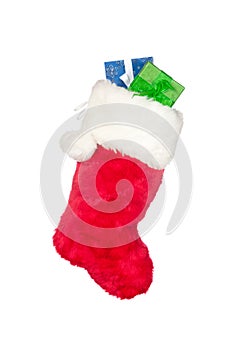 Christmas stocking with presents