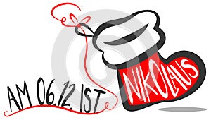 Christmas stocking vector icon