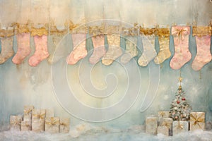 Christmas stockings background