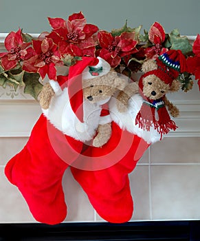 Christmas Stockings on the Mantle