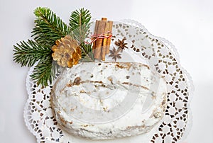 Christmas stollen seasonal Christmas festive pastry dessert