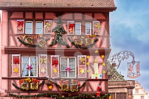 Christmas street in Colmar, France