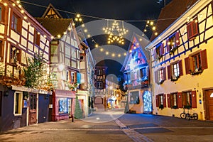 Christmas street in Colmar, France