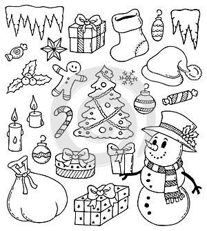 Christmas stylized drawings 3