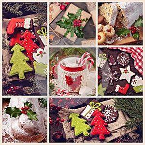 Christmas sweets collage