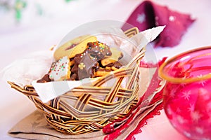 Christmas sweets on a table still life