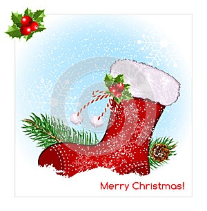 Christmas symbol stocking
