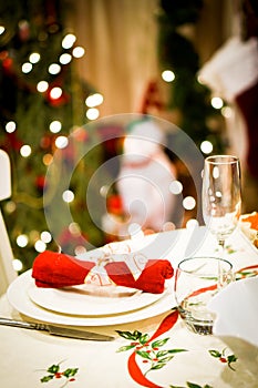 Christmas table decoration