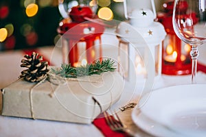 Christmas table decorations