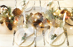 Christmas table setting