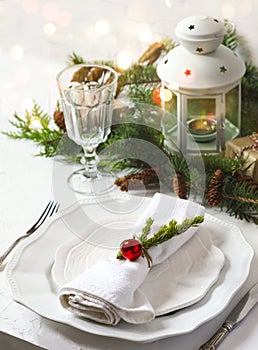 Christmas table setting