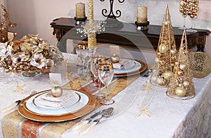 Christmas table setting