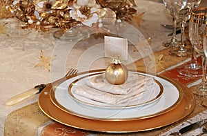 Christmas table setting