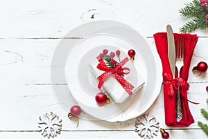 Christmas table setting