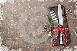 Christmas table setting background