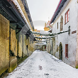 Christmas in Tallinn. St. Catherine`s Passage