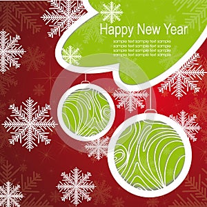 Christmas template frame design for greeting card