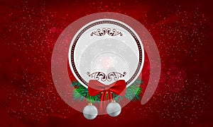Christmas theme red background with Copy space