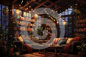 Christmas-themed Book Nooks - Generative AI