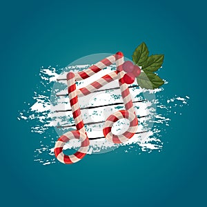 christmas themed music note. Vector illustration decorative design