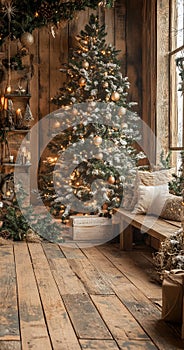 Rustic Christmas Photo Backdrop for Kids\' Portraits photo