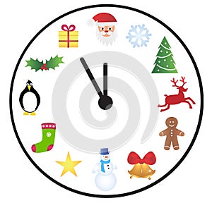 Christmas time clock