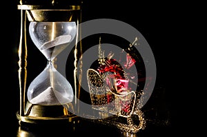 Christmas Time Concept with Hourglass