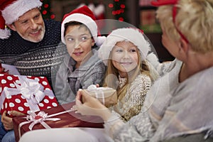 Christmas time for happy family